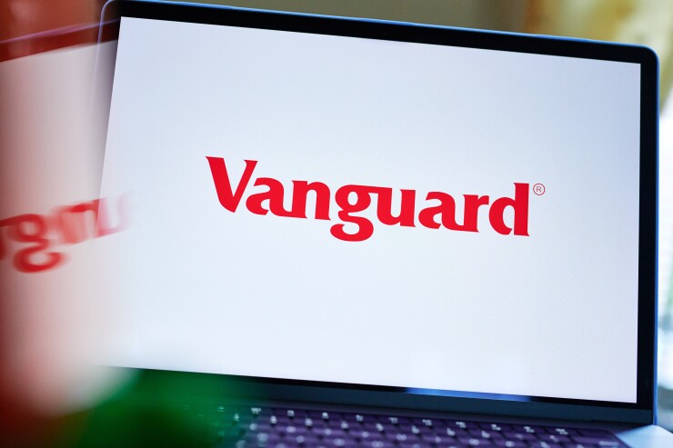 Vanguard laptop Vanguard logo