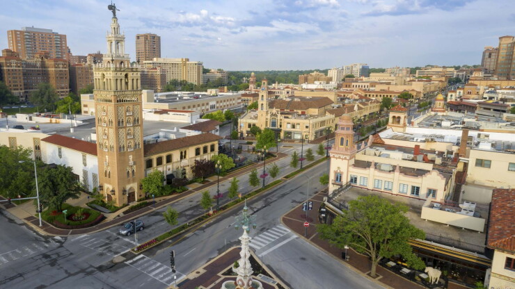 Country Club Plaza aerial view