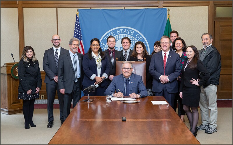 Washington Gov Jay Inslee signs update to Washington CU Act