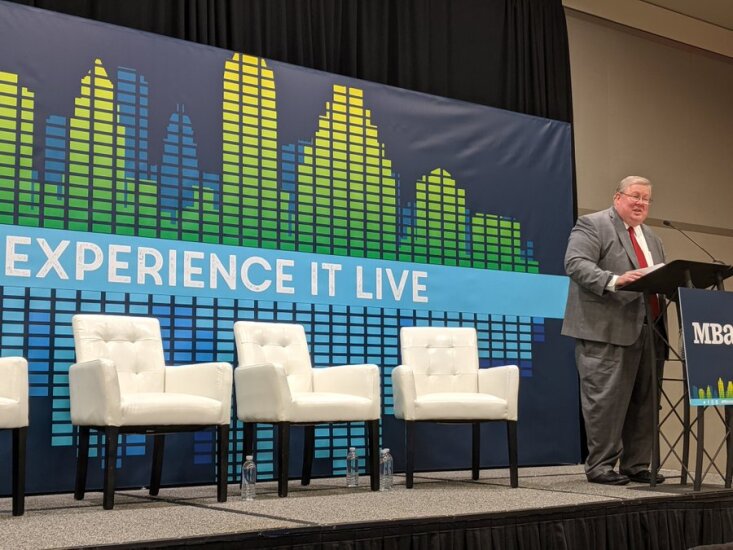 Brian Montgomery at a panel discussion at MBA Annual 2019