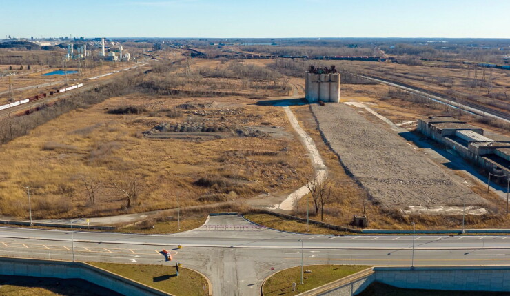View of Gary, Indiana property where biofuel plant is planned.