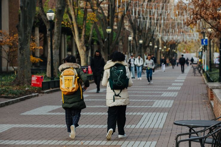 Students on campus