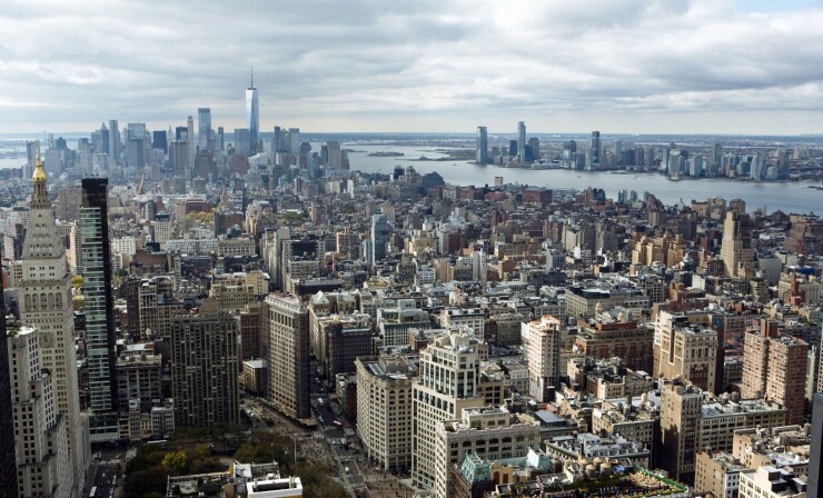 View of New York City Manhattan skyline