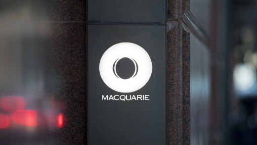 The Macquarie Group Ltd. logo at the company's headquarters in Sydney, Australia