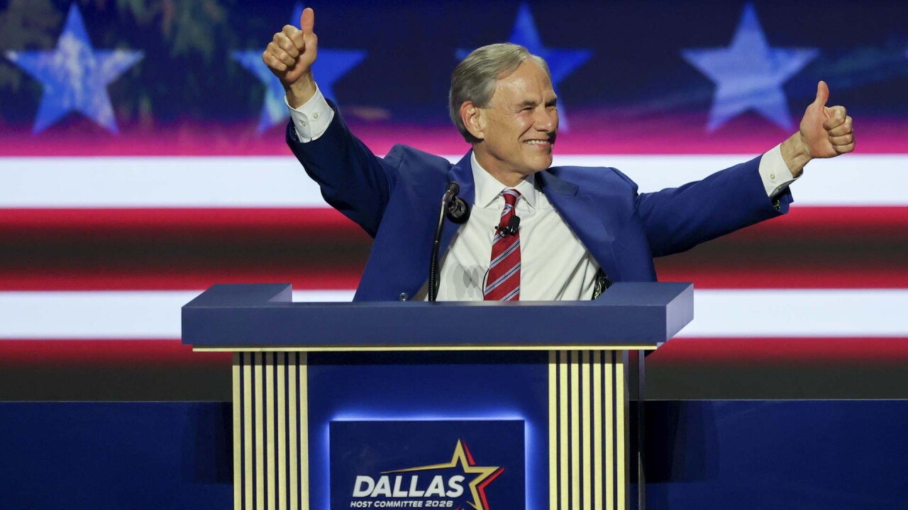 Texas Gov. Greg Abbott speaks at the Republican Midterm Convention in Dallas on Sept. 10.