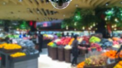 Surveillance camera in a grocery store