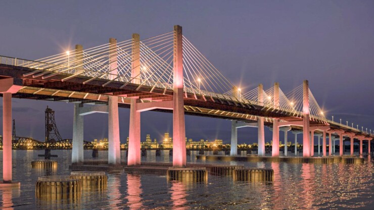 Rendering of planned replacement for Newark Bay Bridge