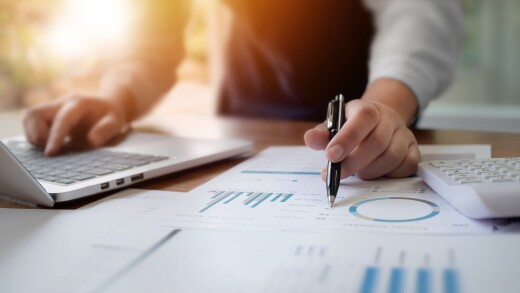 Business colleague analysis data document