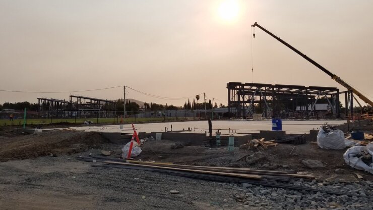 A bond-funded school construction project at the Fairfield-Suisun Unified School District in California.