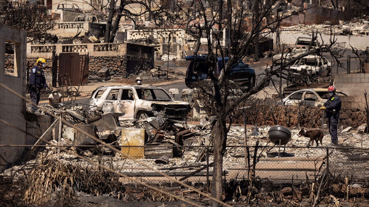 Devastation from the wave of wildfires across the island of Maui.