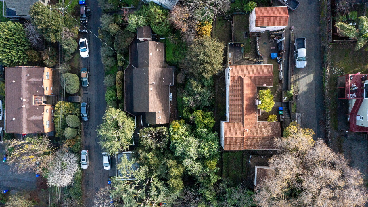 A residential neighborhood in Crockett, California.