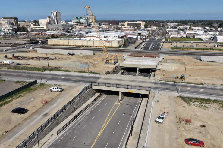 The California High Speed Rail Authority has completed the Ventura Street underpass grade separation project, a mile from the future Fresno Station site.