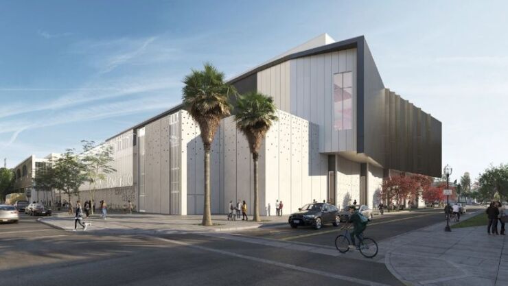 An artist's rendering of the planned expansion of the Sacramento Convention Center.