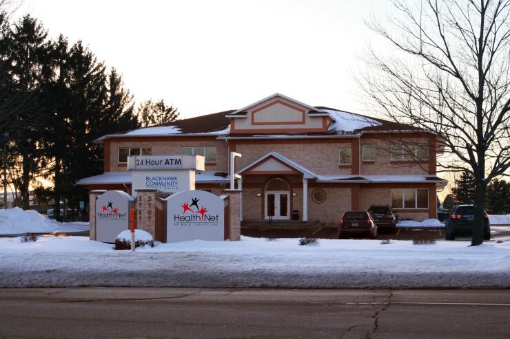 Blackhawk Communitiy Credit Union in Janesville, Wis. will donate its current administrative facility to HealthNet of Rock County in advance of a 2021 move downtown.