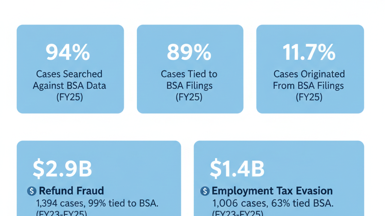 IRS Criminal Investigation BSA data infographic
