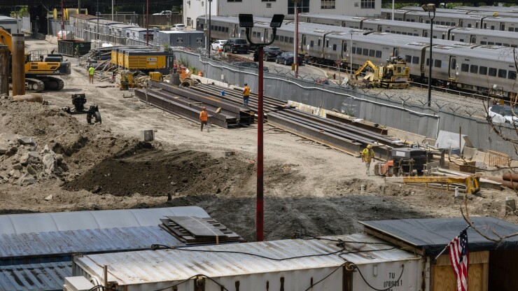 Construction of the Gateway Program Hudson Tunnel Project in New York in July 2024.