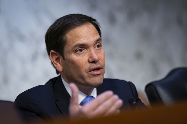 Florida Republican Sen. Marco Rubio introduced legislation that would allow spaceports to issue tax-exempt private activity bonds.