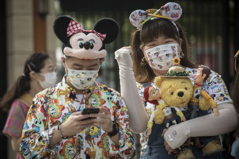 Visitors at Shanghai Disneyland