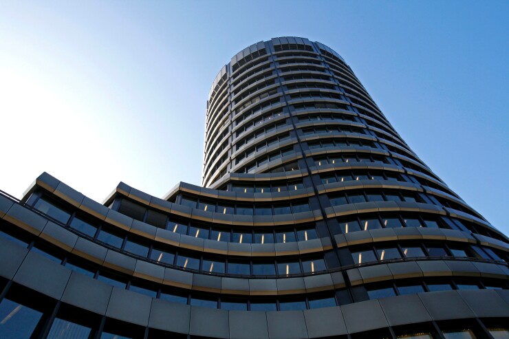The Bank for International Settlements in Basel, Switzerland.