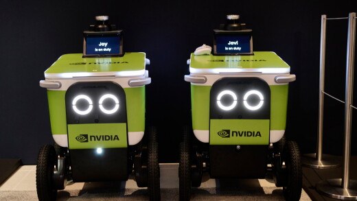 Serve Robotics delivery robots at the 2026 CES event in Las Vegas in January.