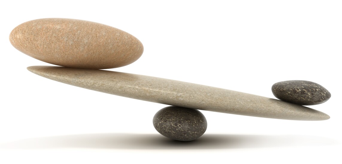 Balancing stones, balancing scales