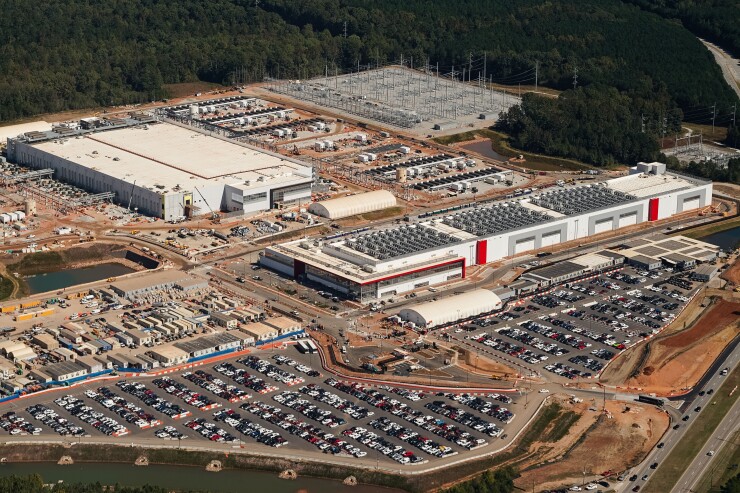 QTS data center facility under development in Fayetteville, Georgia, 2024