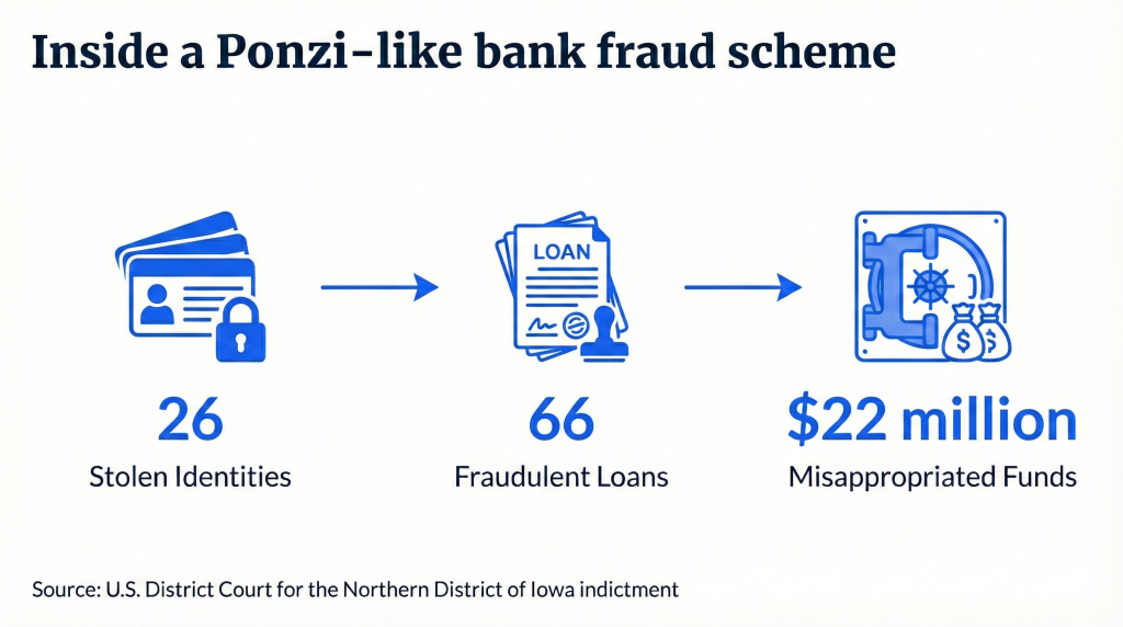 Fraud Iowa Code Insider threat cited in $22M Iowa bank fraud case | American Banker