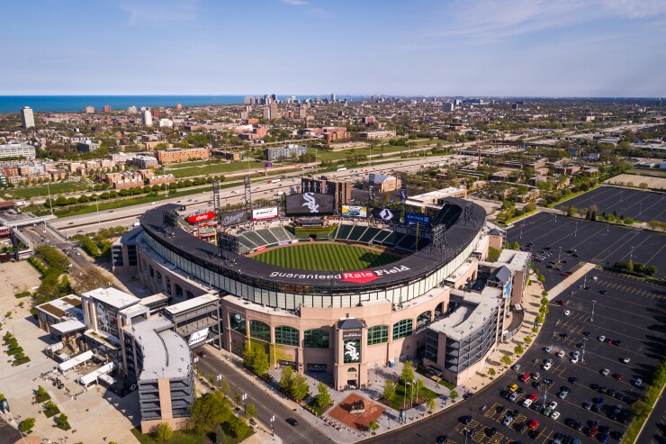 Guaranteed Rate Field, as the Chicago White Sox ballpark became known before the 2017 season. The venue opened in 1991.