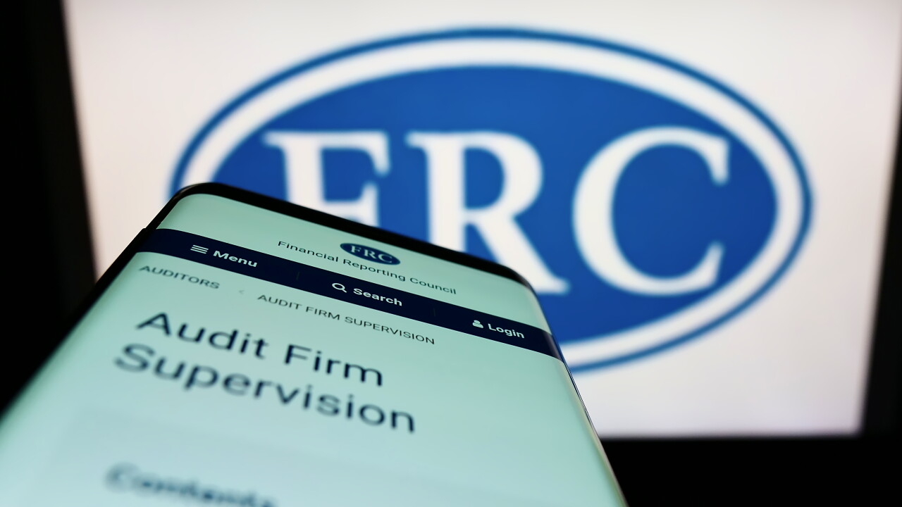 Financial Reporting Council mobile screen and logo