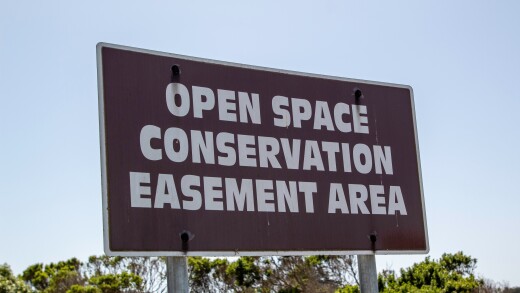 Open Space Conservation Easement Area sign