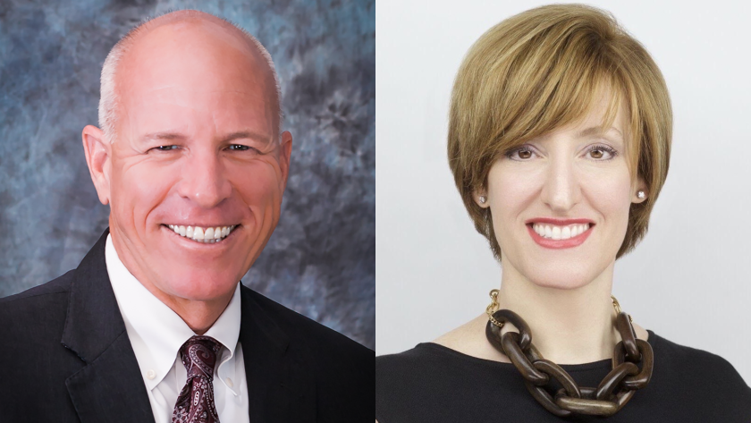 Alan Lane, CEO of Silvergate Bank; Caitlin Long, CEO of Avanti Bank