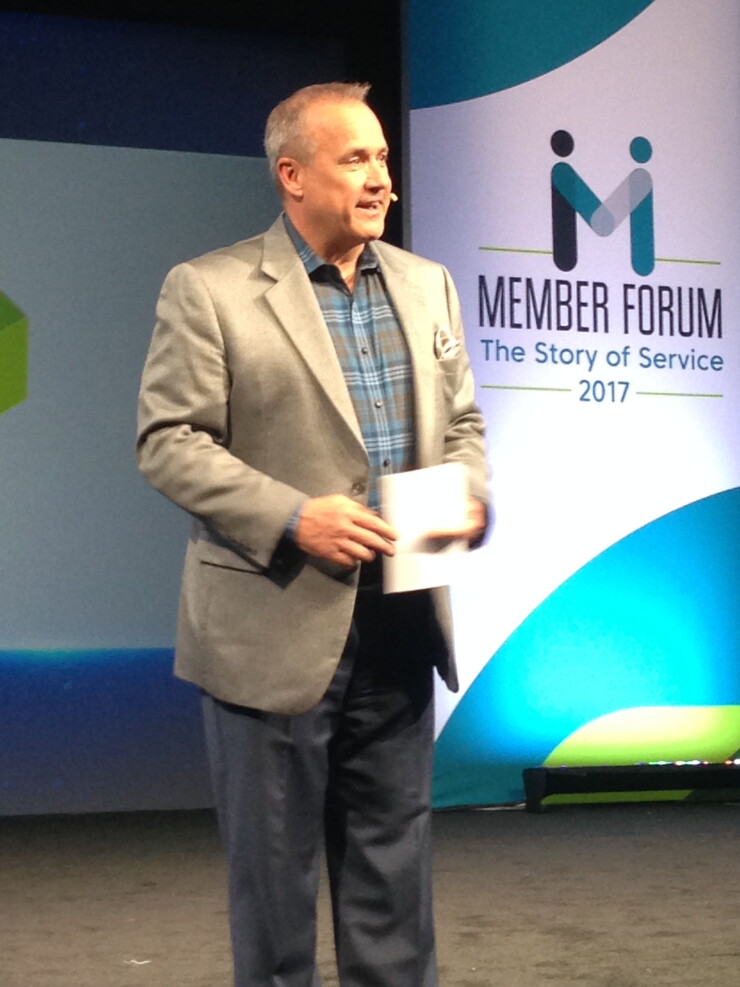 CUNA CEO Jim Nussle speaks at the 2017 PSCU Member Forum in Palm Desert, Calif.