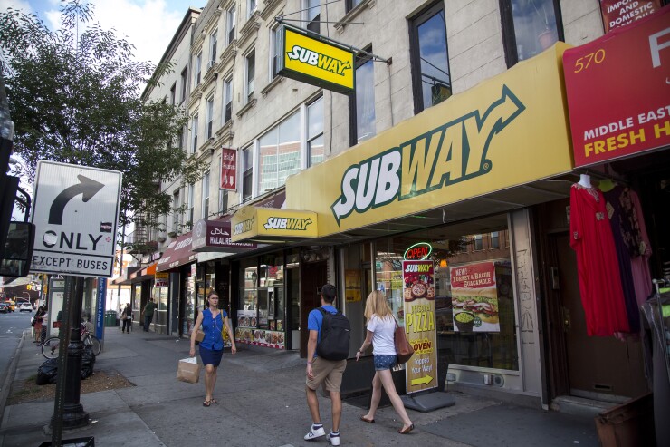 Subway sandwich restaurant