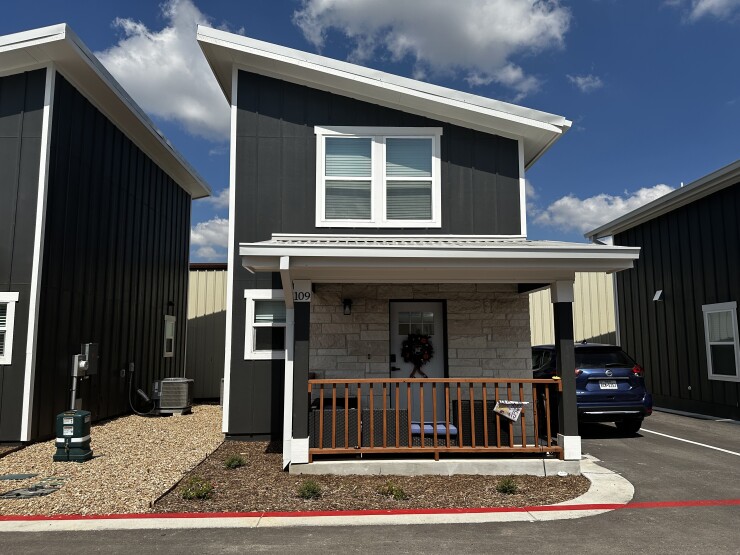 Tiny home in Mustard Seed Village in Round Rock, Texas