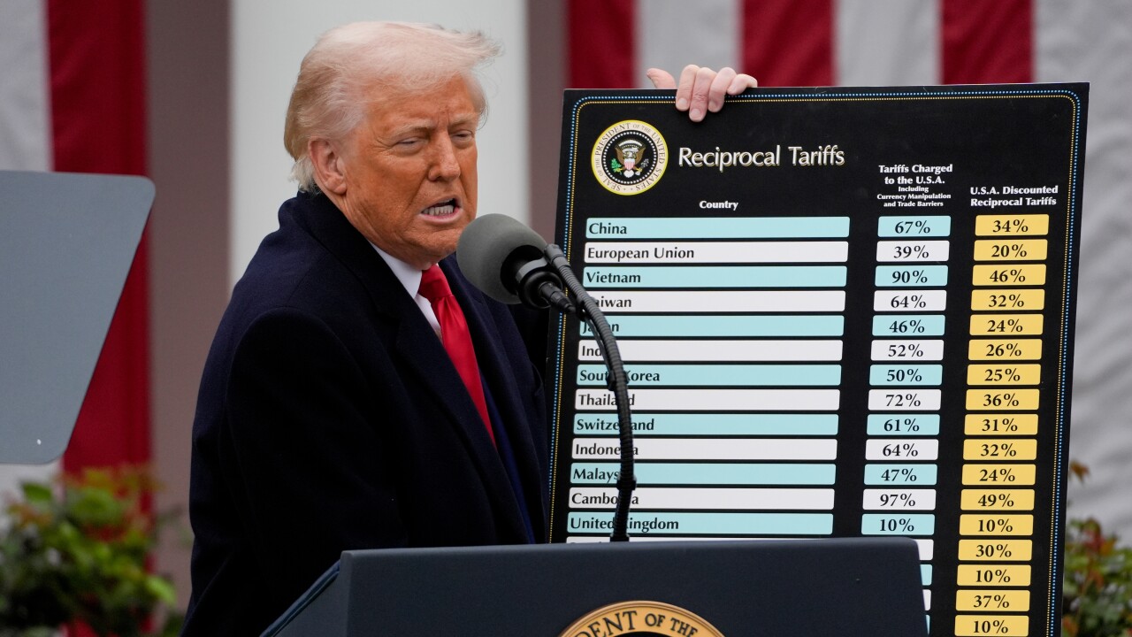 President Trump Announces New Tariffs In Rose Garden Speech