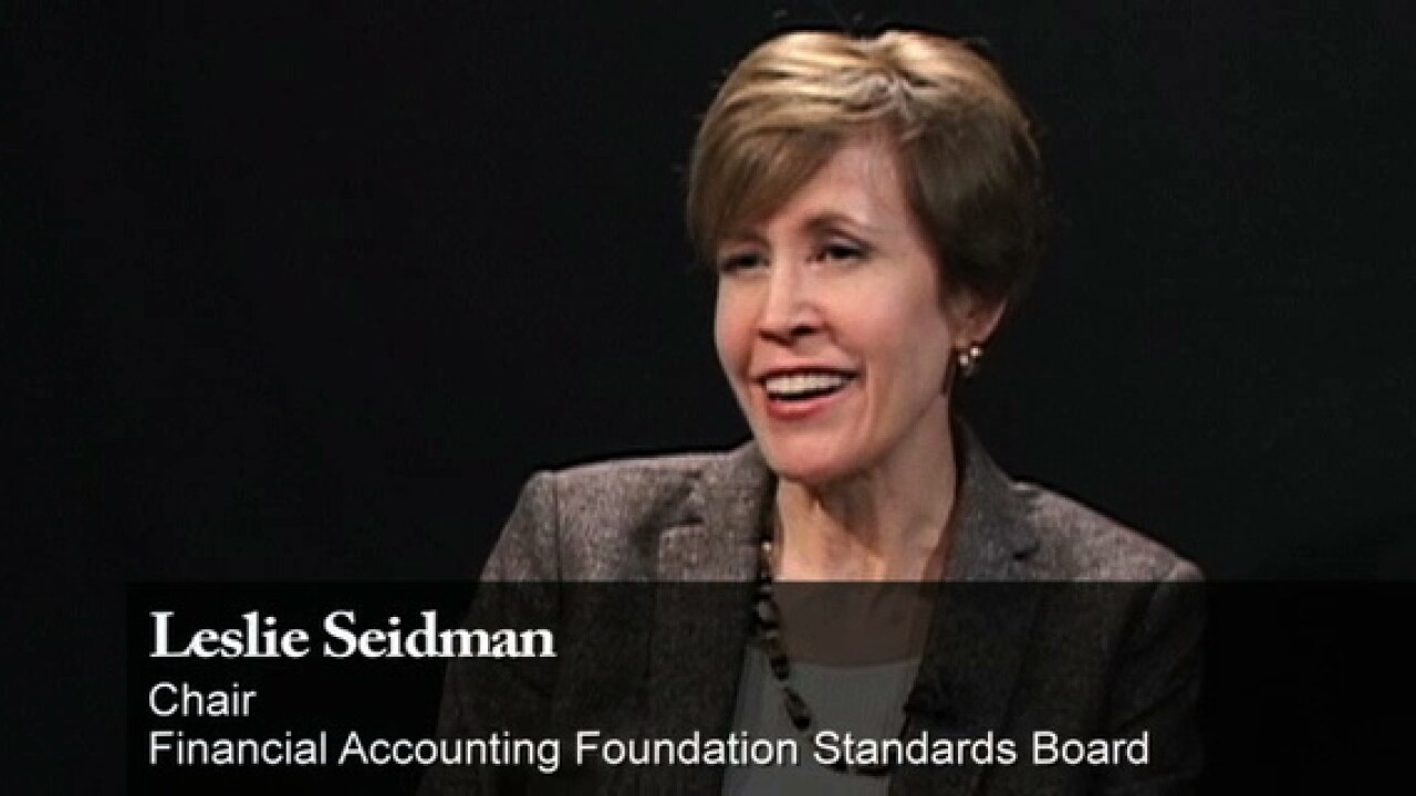 Thumbnail for Video: FASB Chair Leslie Seidman on Convergence with IFRS