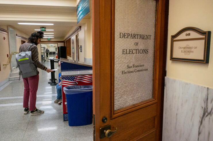 Department of Elections (San Francisco) door sign