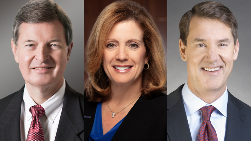 Truist Chairman and CEO Kelly King, Comerica Chief Credit Officer Melinda Chausse, and PNC Chairman and CEO Bill Demchak
