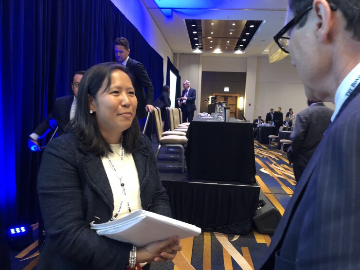 Jennie Bennett has served as the Chicago Public Schools Chief Financial Officer since 2016. She is pictured at a Bond Buyer conference in June 2018.