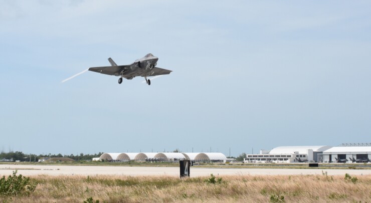 U.S. military aircraft taking off from Naval Air Station-Key West, Florida.