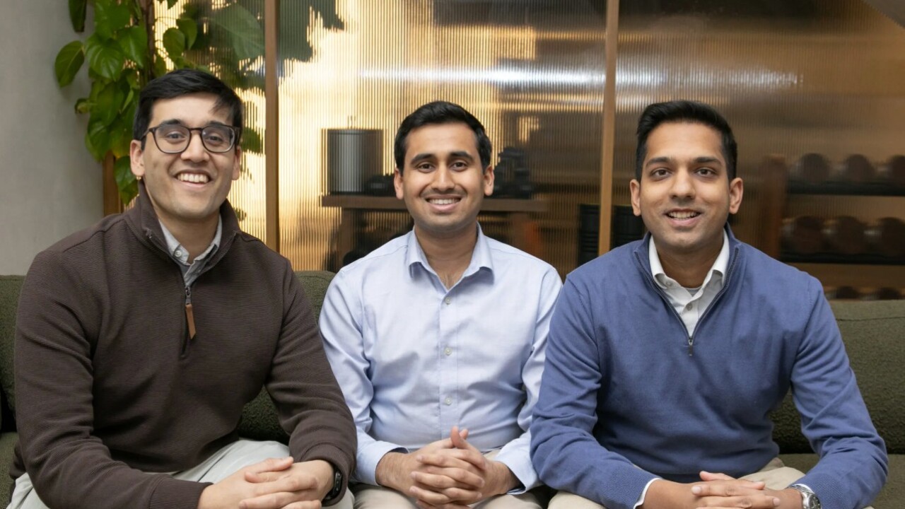 Modus founders (from left): Pranav Pillai, Vinay Kasat, and Arush Jain