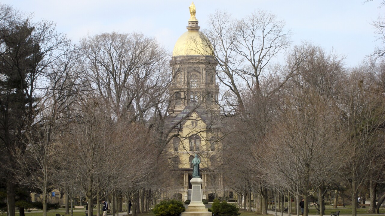 Campus of the University of Notre Dame in South Bend, Indiana