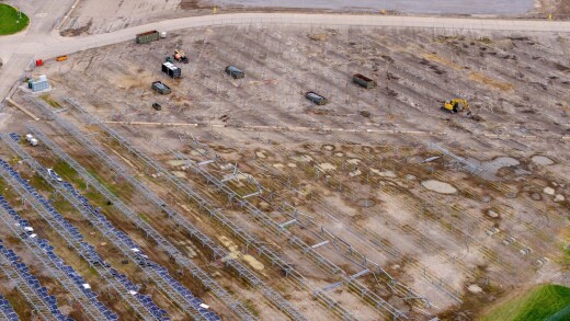 Cleared land for data center construction.