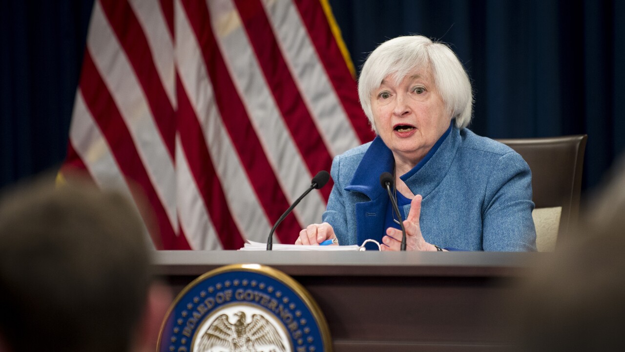 Outgoing Federal Reserve chair Janet Yellen