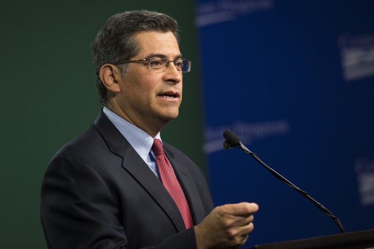 Xavier Becerra, a Democrat who was then a U.S. Representative from California, speaks in Washington, D.C. on April 6, 2016. He became California attorney general in January 2017.