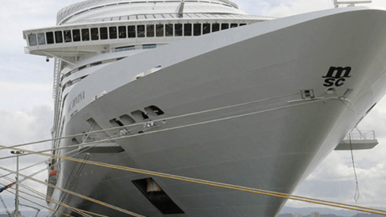 Cruise ship in port in Puerto Rico