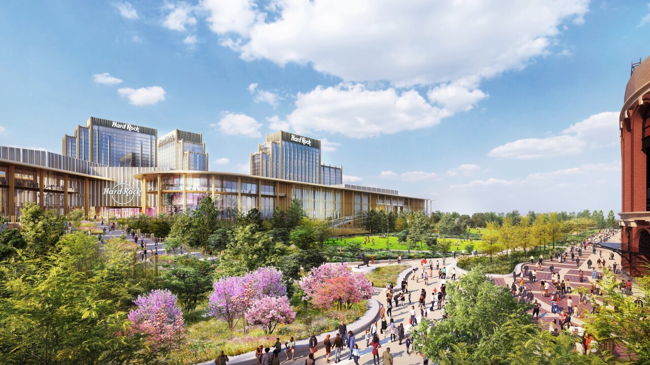 A rendering of Metropolitan Park, a proposed casino and resort in the parking lot of Citi Field.