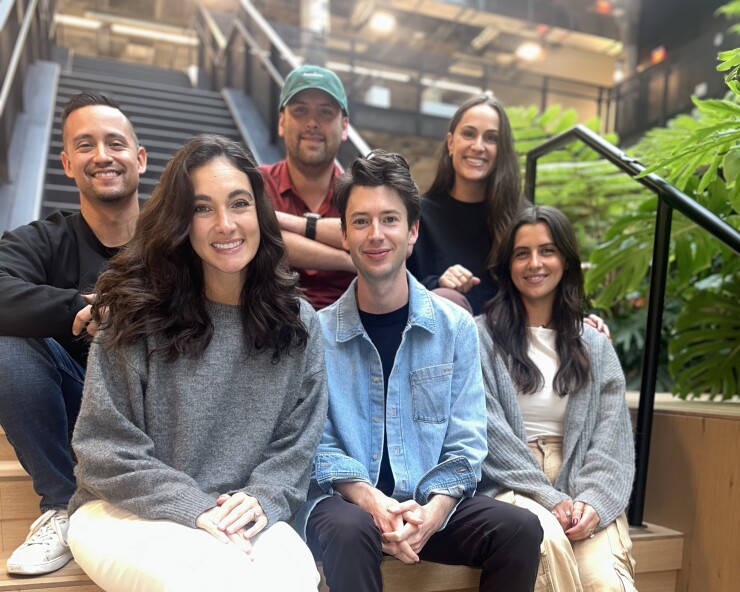Couples budgeting app Tandem's team, clockwise from top-left: Daniel Romero, Matthew Dennis, Emily LaFollette, Michelle Winterfield, Daniel Couvreur, Jessica McAleenan.
