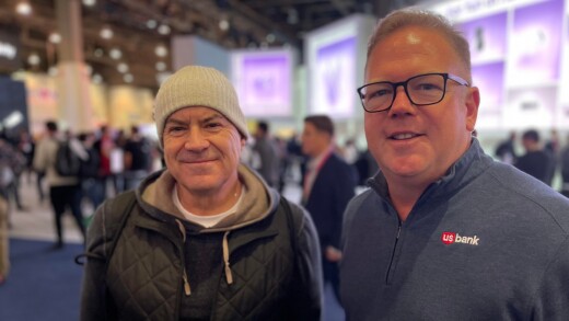 Todder Moning and Don Relyea of U.S. Bank at the Consumer Electronics Show