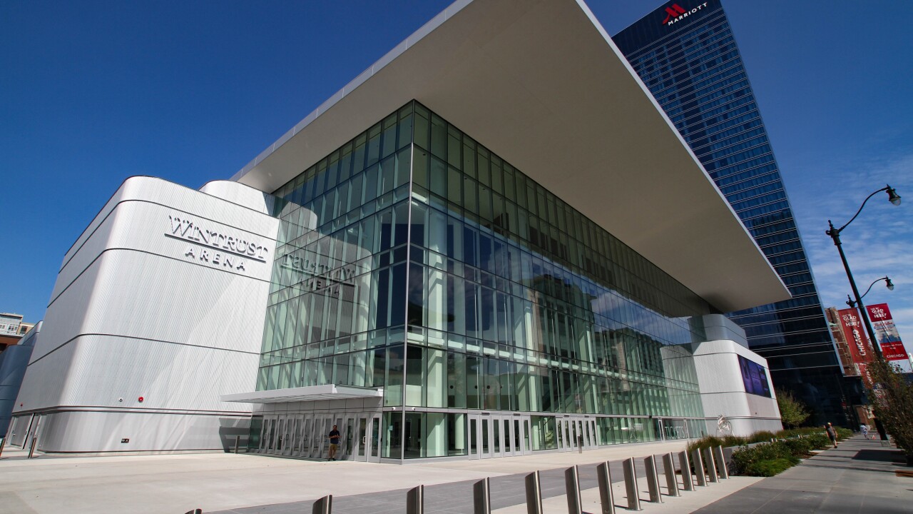 The 10,000 seat Wintrust Arena in Chicago opened in 2017 as a public-private partnership between the Metropolitan Pier and Exposition Authority and DePaul University.